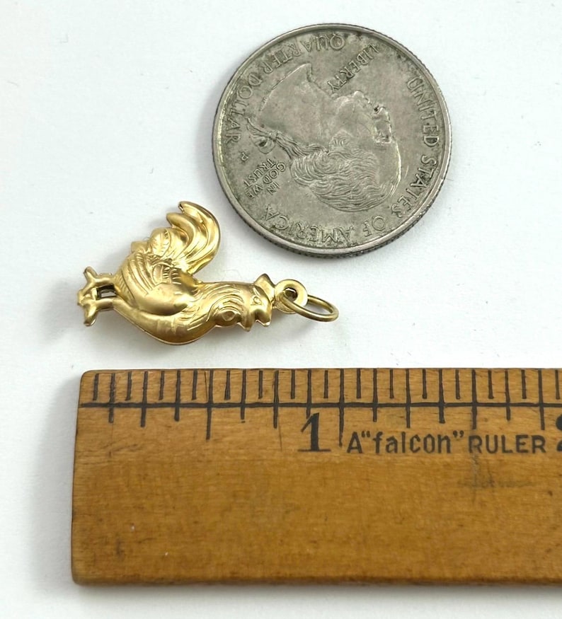 Chicken Charm Necklace Pendant Puffy Brass Charm Farm Gift For Her Chicken Hen Farmouse Gift Jewelry Charm For Bracelet Homestead Gift image 10