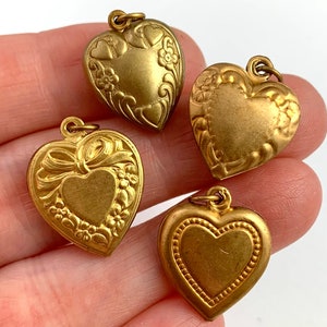 Vintage Charm Lot, Vintage Jewelry Lot, Vintage Heart Charms