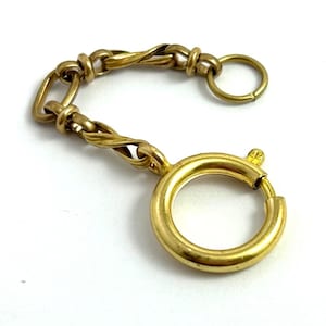 Charm Holder Pendant, Charm Holder, Spring Ring Clasp Clip, Fancy Brass Chain, Brass Pendant, Necklace Extender