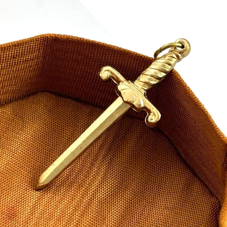 Vintage brass charm pendants for women sword charm pendant vintage jewelry vintage charm