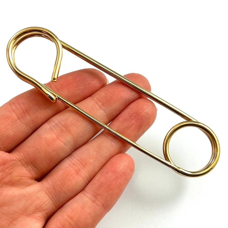 Vintage pin cloak pin safety pin gold