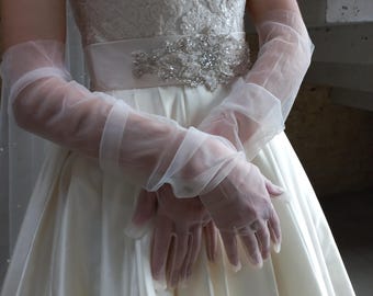 Bridal gloves for handmade gloves Long gloves in bridal gloves tulle Wedding gloves tulle gloves for bridal accessories Opera gloves