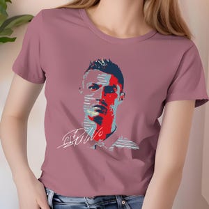 Ronaldo Shirt, Soccer Tee for Fans, Gift for Football Enthusiast, Casual Shirt, Birthday Gift for Sports Lover