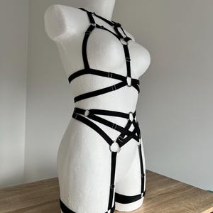 Harness for women full body, Handmade lingerie set Scorpion, Full body woman harness, Festival outwear, Rave clothing