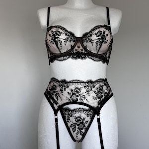 Sheer bra,Transparent lingerie,Bra and panty set,Mesh panty,Lingerie see through,See thru underwear,See through bras,Leg garters,Garter belt