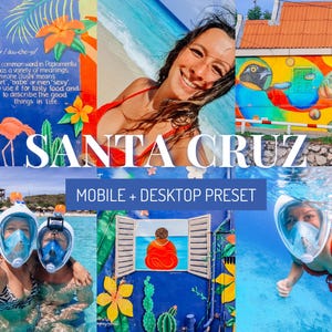 Santa Cruz | Lightroom Preset Curaçao Theme | Mobile & Desktop | Tropical Summer Beach Vacation Photo Filter