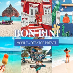 Bon Bini | Lightroom Preset Curaçao Theme | Mobile & Desktop | Tropical Summer Beach Vacation Photo Filter