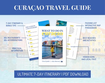 Curaçao Reisgids | E-boek | 7-daagse reisroute, praktische tips, accommodatie en verborgen juweeltjes | Engelse versie | Pdf-download