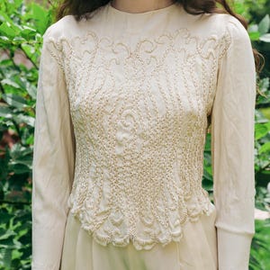 Antique Edwardian Silk Blouse with Intricate Embroidery – Rare Collectible