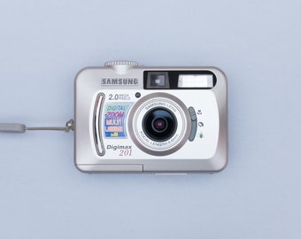 Samsung Digimax 201 Kompakte Y2K CCD-Digitalkamera 2000er Digicam