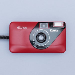 Konica EU-mini Compact 35mm Point and Shoot Film Camera Red