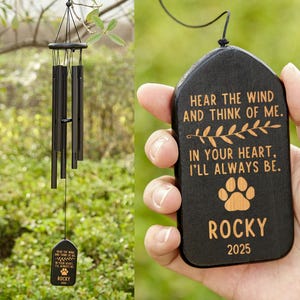 Dog Memorial Wind Chime,Personalized Wind Chime,Remembrance Wind Chime,Pet Memorial Wind Chime,Bereavement Gift,Loss of Dog Sympathy Gift