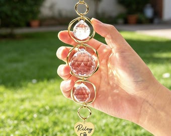 Rainbow Bridge Pet, Sun Catcher, Dog Pet Memorial Gifts, Personalized Name, Dog,Cat,Pet Remembrance Gifts,  Sympathy Gift, Pet Grave Markers