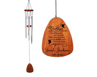 Memorial Wind Chime Gift, Personalized Wind Chime Listen to the Wind, Sympathy Wind Chime, Bereavement Gift, Gifts Loss Of Loved