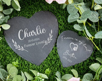 Pet Memorial Stone | Engrave Dog Cat Pet Memorial Stone | Personalized Pet Memorial Gifts | In Loving Memorial of | Pet Remembrance gifts