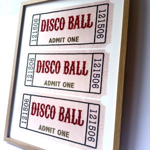 DISCO BALL Poster in strass riciclati con CORNICE