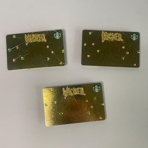 Carte-cadeau magnétique WICKED (non chargée) ÉDITION LIMITÉE, strass, aimant ébloui, carte-cadeau, carte magnétique magnétique méchante Starbucks, or