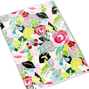 Funda para pasaporte con flores brillantes