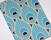 Passport Cover - Blue Peacock Feathers