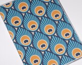 Passport Cover - Aqua Sunshine Peacock Feathers