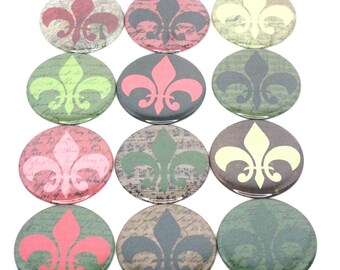 2.25" Magnet Bottle Opener Pocket Mirror - Fleur Di Lis