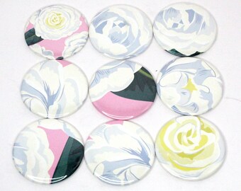 2.25" Set of 9 Magnets- Gardenias