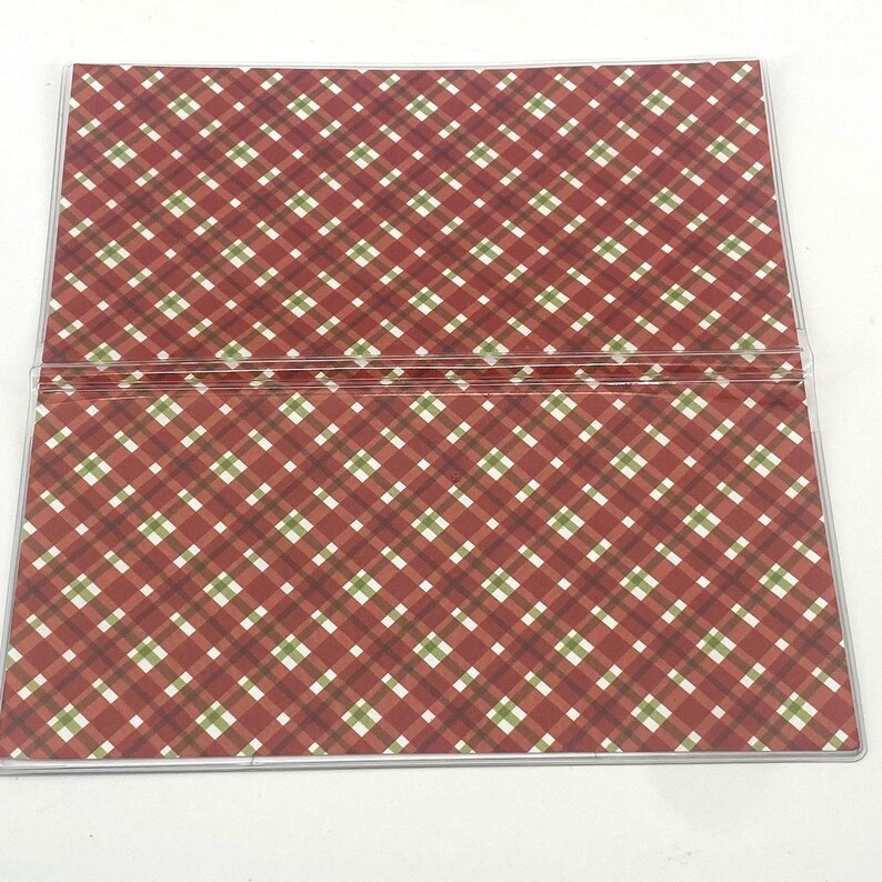 New Checkbook Cover Wallet Vinyl Check Register Protector -coral Red ...