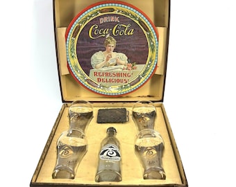 VTG Coca Cola 75 Years Bottled Refreshment Dallas TX 1902-1977 Boxed Set