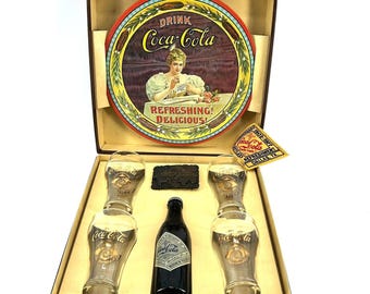 Vintage Coca Cola 75 Years Bottled Refreshment Dallas TX 1902-1977 Boxed Set