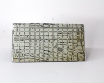 Checkbook Cover - Vintage Street Map