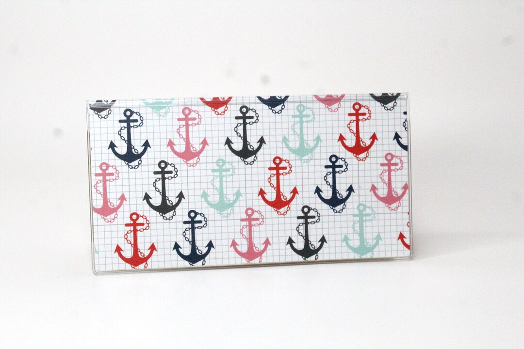 Checkbook Cover Anchors Aweigh Etsy