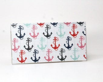 Checkbook Cover - Anchors Aweigh