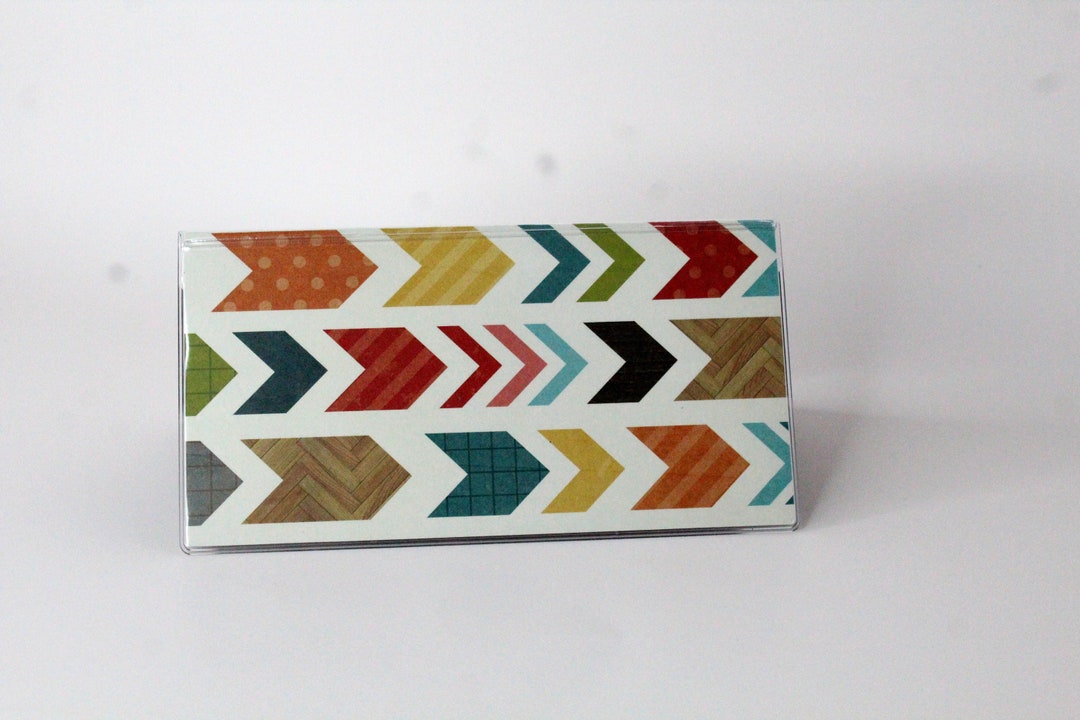 New Checkbook Cover Wallet Vinyl Check Register Protector - Colorful ...
