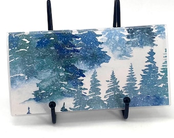 New Checkbook Cover Wallet Vinyl Check Register Protector - Alpine Forest