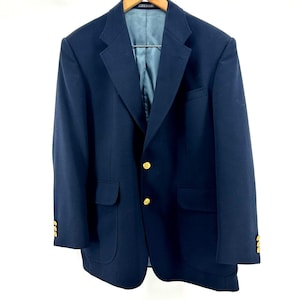 Navy Blue Blazer With Gold Buttons - Etsy