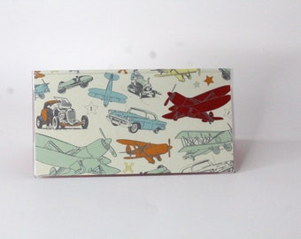 Checkbook Cover - Vintage Vehicles