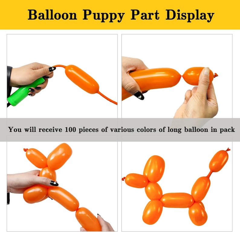 260 Long Balloons 100 Pack Twisting Animal Balloons Assorted Color 260-long-balloons-100-pack-twisting-animal-balloons-assorted-color
