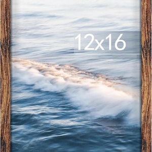 12x16 Picture Frame Brown, Classic Poster Frame for Horizontal or Vertical Wall Mounting, 1 Pack