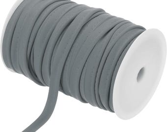 Light Grey Polyester Piping Cord Trim (50 Yards, 1/2 Inch) for Sewing & Crafting