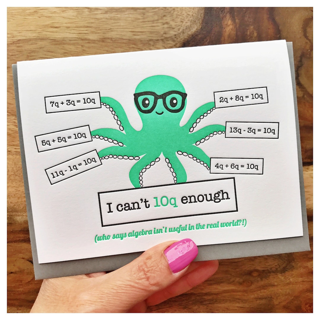 SALE - Math Teacher Appreciation Tutor - Funny Thank You - Octopus ...