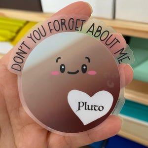 Don't Forget Pluto Sticker - Bullet Journal - Funny Vinyl - Laptop Sticker - Phone Case Sticker - Water Bottle Sticker - Planet Sticker
