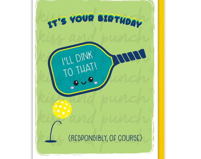 Pickleball Birthday Card Pickleball Gifts for Men Pickleball Gifts for Women Pickleball Cards Funny Birthday Card Pickle Ball Gifts for Him