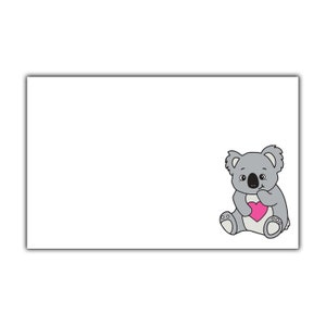 Juego de 60 minitarjetas con notas: lindas tarjetas planas con forma de koala, notas de amor, minitarjetas, tarjetas adjuntas, regalos para ella, pequeños marcadores o recordatorios