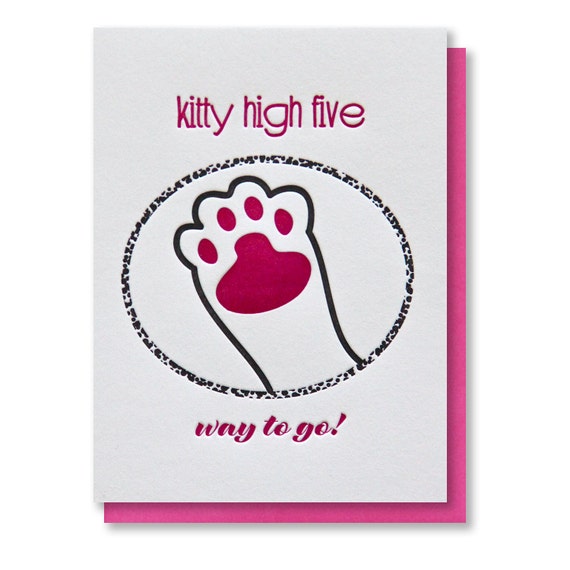 kiss and punch Funny Letterpress Winner Winner Chicken Dinner Congratulations Graduation New Promotion Job Card