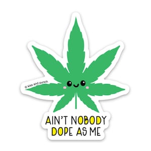 Sticker vinyle mat Funny Dope MJ - Sticker ordinateur - Sticker petite bouteille d'eau - Sticker pour ordinateur portable 3 pouces