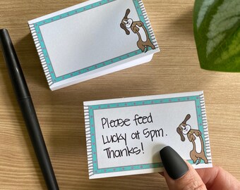 Mini Grußkarte 60er Set - Lustiger Hund auf Teppich Flache Karten - Notizzettel zum Mittagessen - Minikarten - Beilagenkarten - Geschenke für Sie - Kleine Lesezeichen