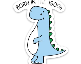 1900s Dinosaurier dünner Magnet - 1900er Jahre - 10,5 cm - Geschenk für Millennial - Gen X Geschenk - Boomer - Geschenke unter 5 Jahren - Fun Stocking Stuffer