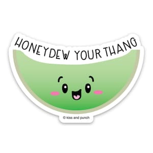 VENTE - Sticker drôle de jeu de mots miellat - Sticker en vinyle mat Punny - Sticker bouteille d'eau - Sticker pour ordinateur portable - Sticker planificateur - Fruit kawaii mignon