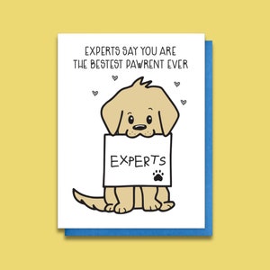 Lustige Letterpress Karte vom Hund - Haustier Mutter - Muttertagskarte vom Golden Retriever - Niedliche Welpen Fell Baby - Vatertagskarte vom Fellkind