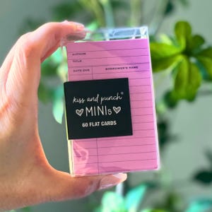 Conjunto de 60 mini cartões de anotações - Cartões em branco para biblioteca pequena - Bilhetes de amor ou almoço - Anexo - Etiqueta de presente - Amante de livros - Acessório de mesa de escritório